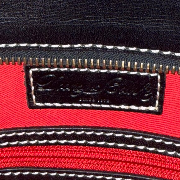 Dooney & Bourke Black Retro Embossed Leather Tote - Picture 11 of 12